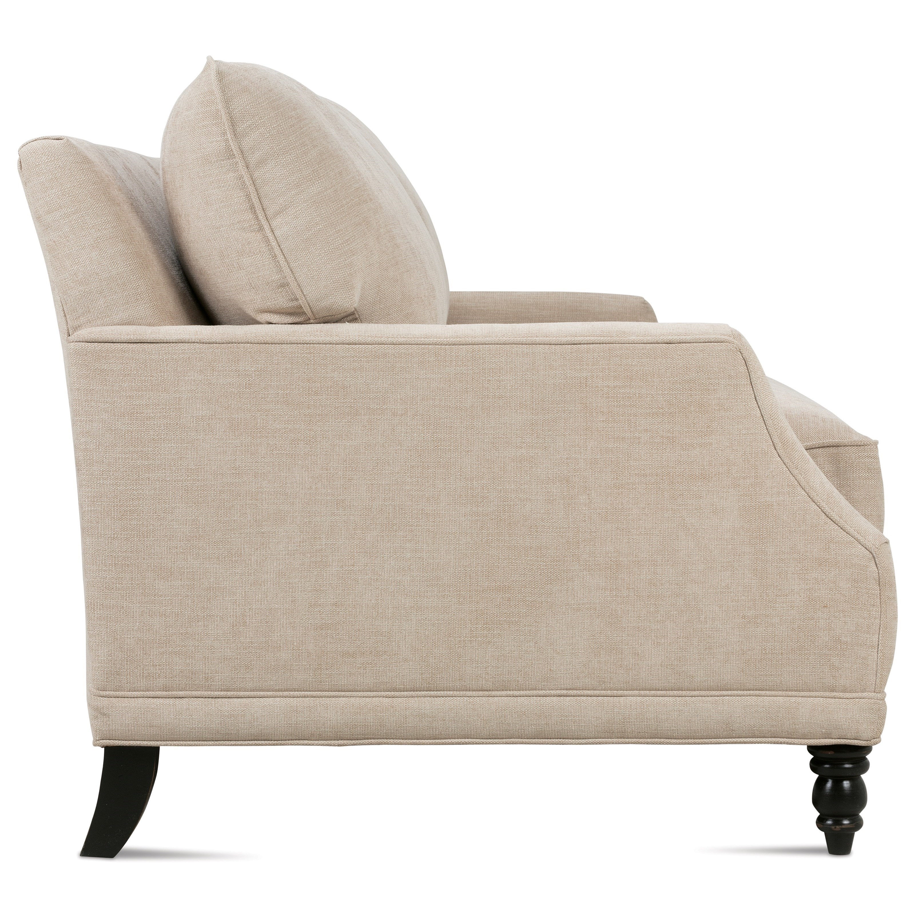Rowe My Style II AS200K033 Customizable 2 Seat Sofa with Scooped Arms